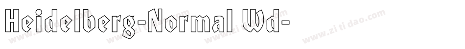 Heidelberg-Normal Wd字体转换